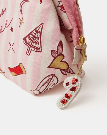 Accessorize Christmas Stripe Make Up Bag