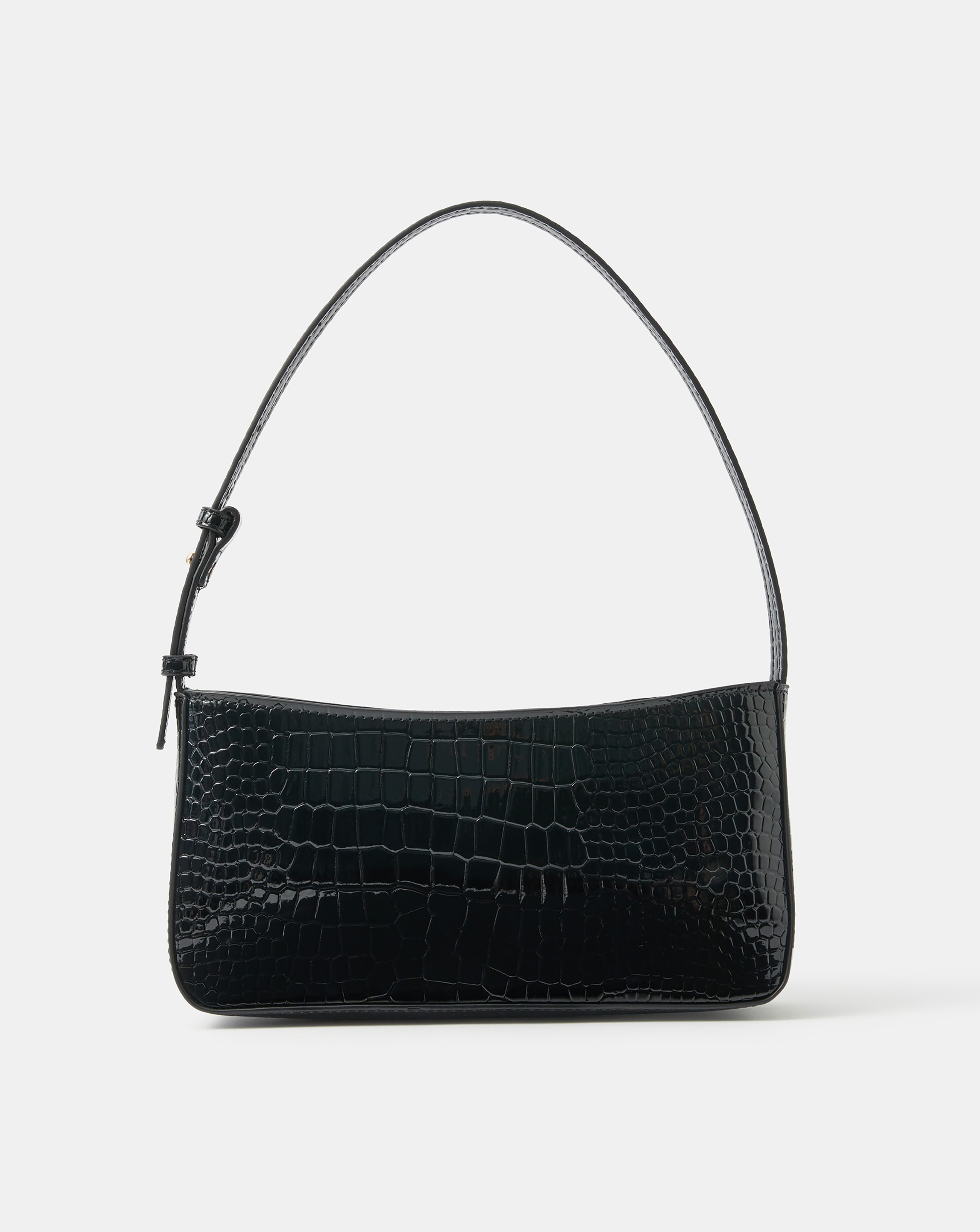 Accessorize Faux Croc Shoulder Bag