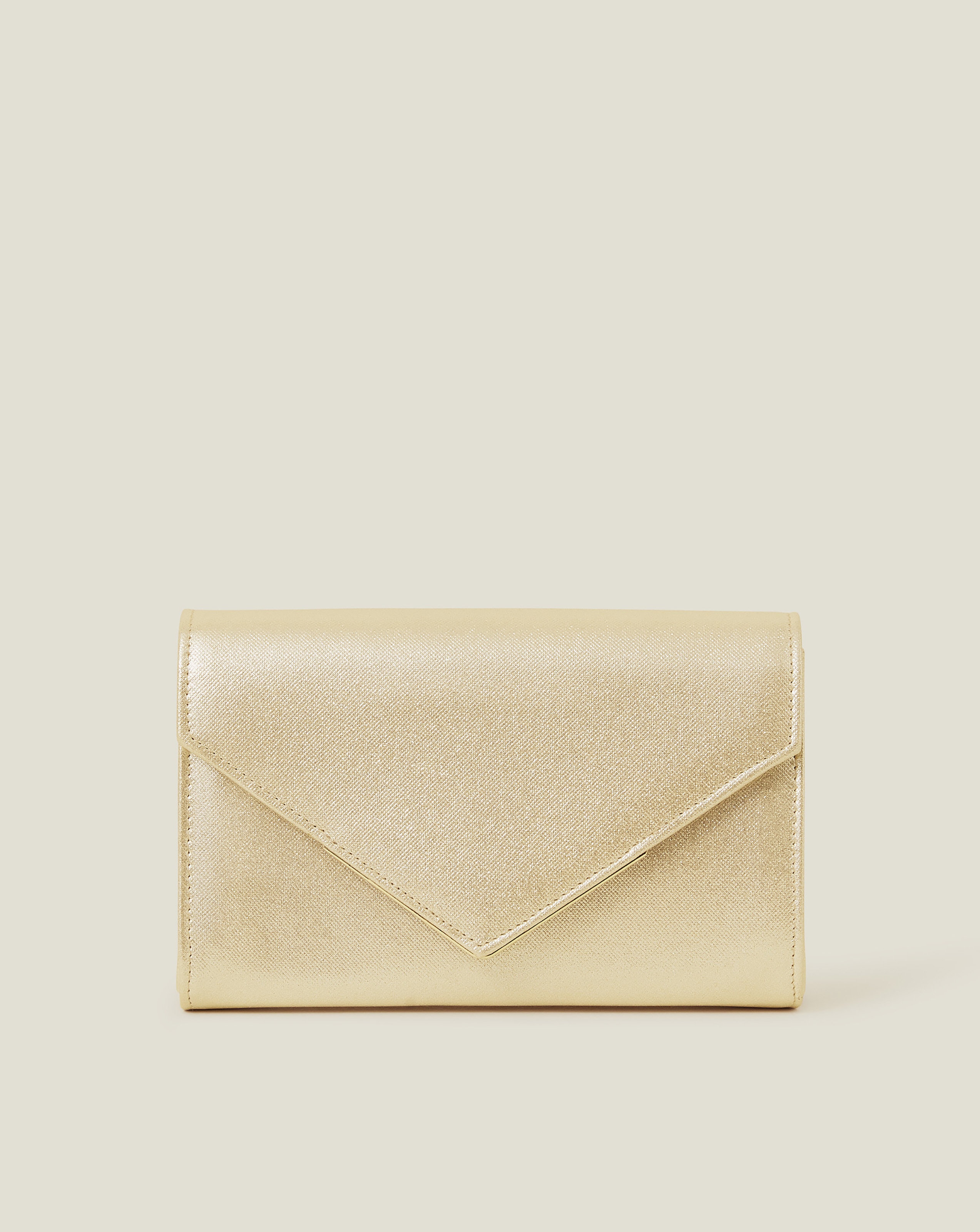 Accessorize Metallic Envelope Clutch Bag