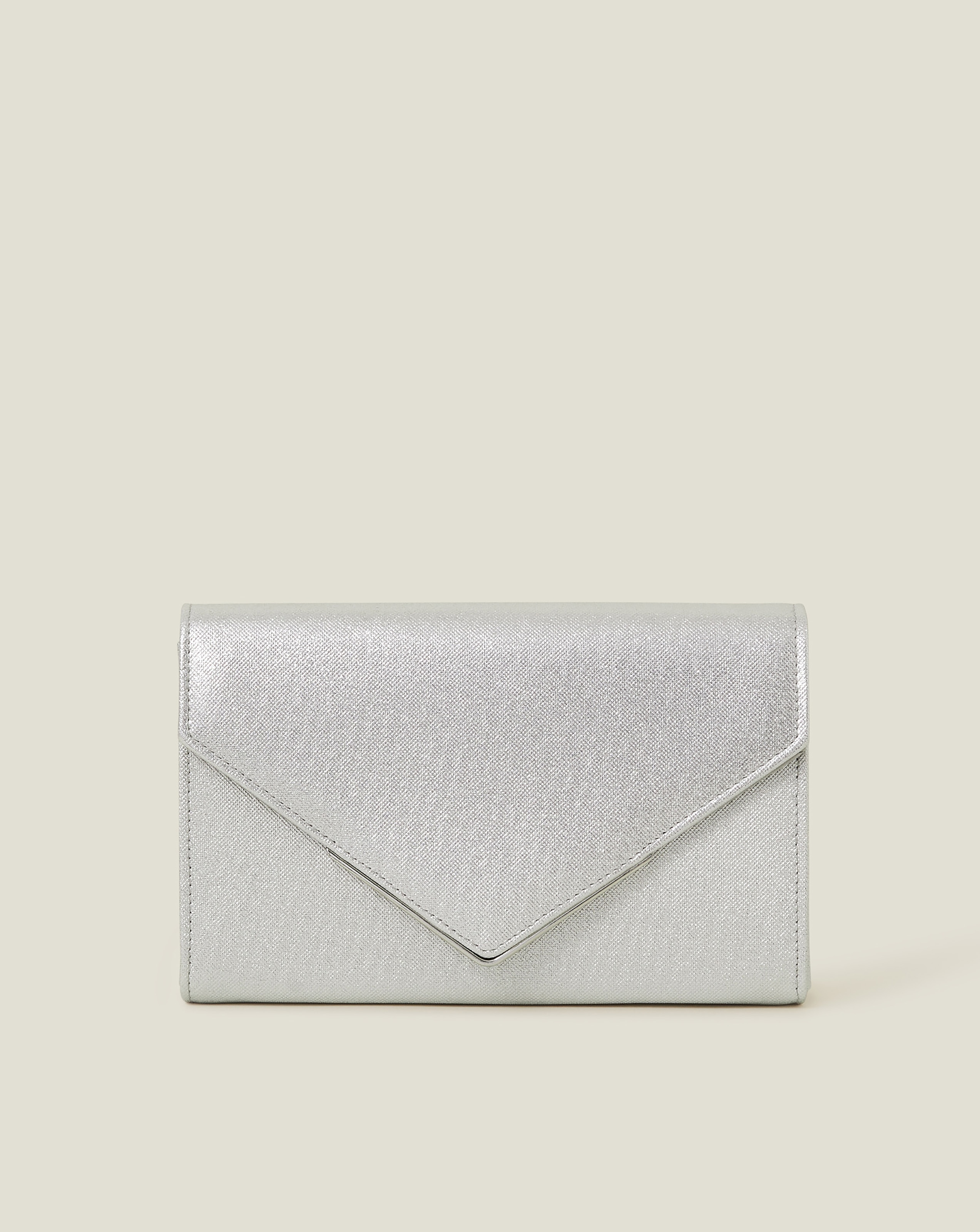 Accessorize Metallic Envelope Clutch Bag