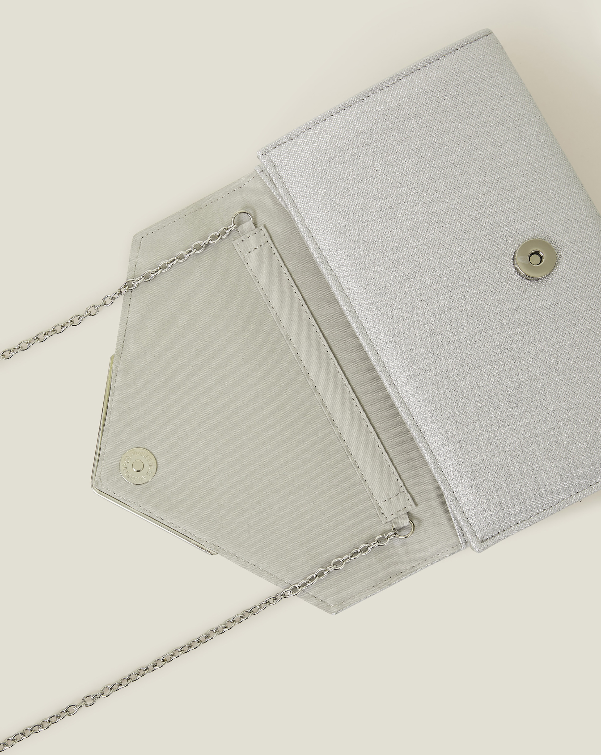Accessorize Metallic Envelope Clutch Bag | JD Williams