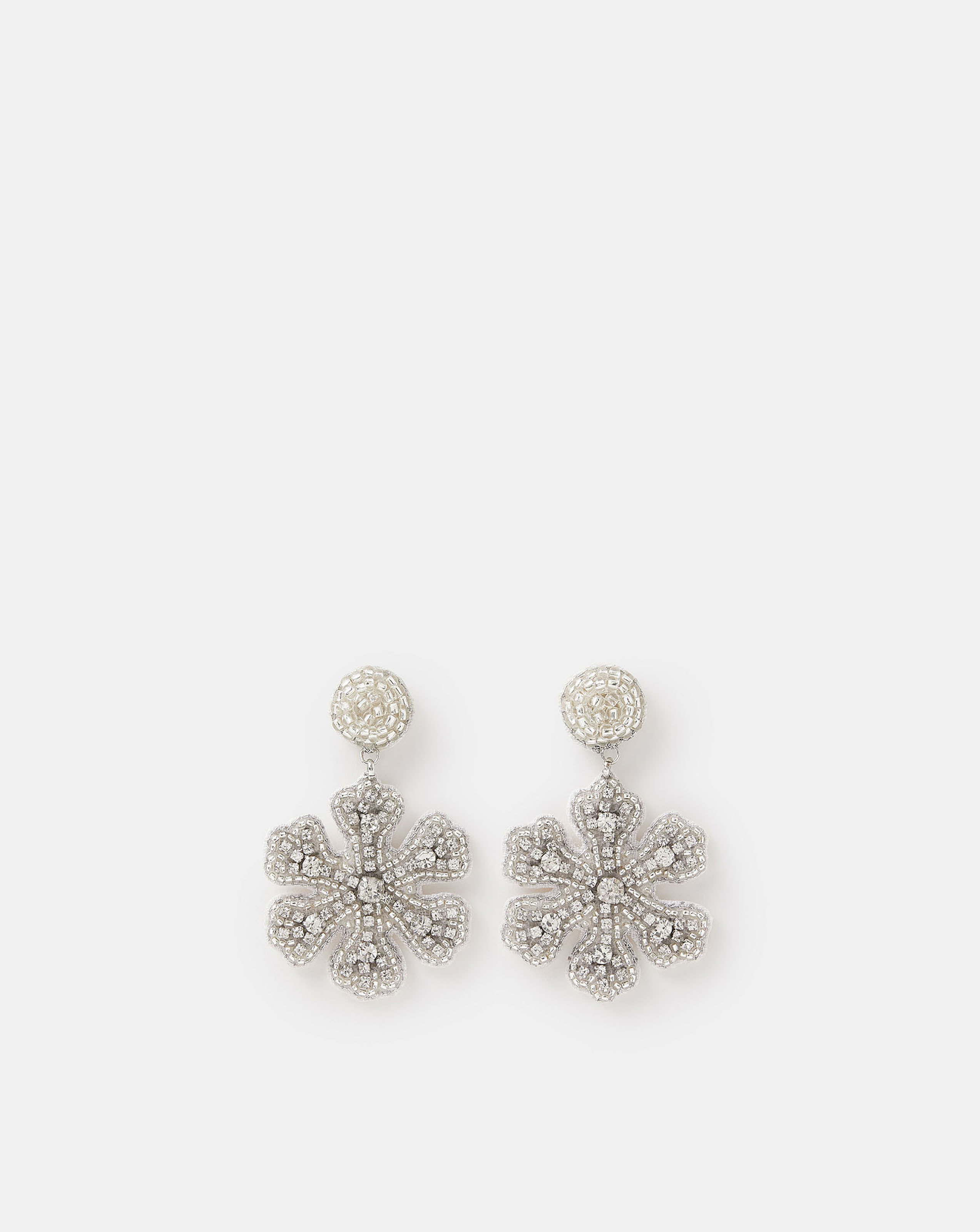 Accessorize Beaded Snowflake Earrings