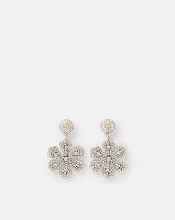 Accessorize Beaded Snowflake Drop Earrings