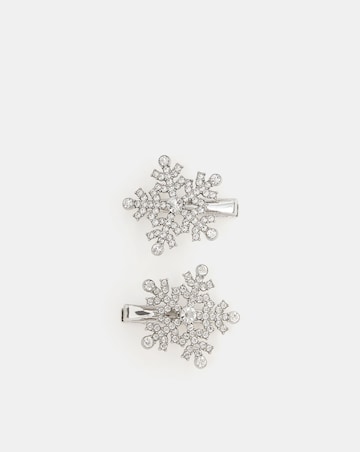 Accessorize 2-Pack Diamante Snowflake Clips