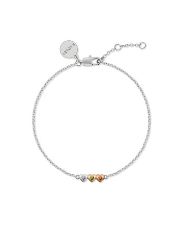 Radley Silver Triple Mix Heart Bracelet