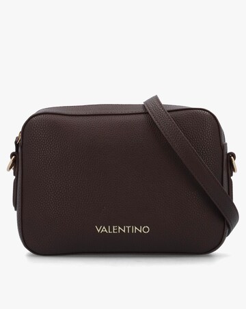 Valentino Bags Brixton II Brown Pebbled Camera Bag