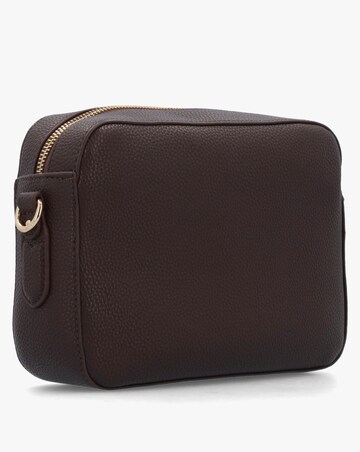 Valentino Bags Brixton II Brown Pebbled Camera Bag