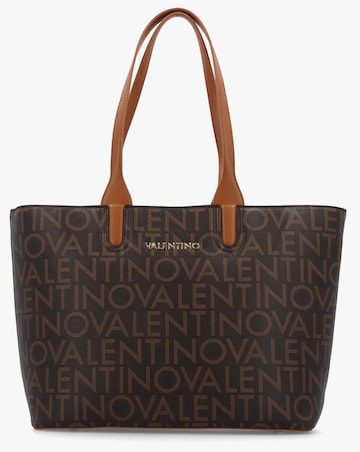 Valentino Bags Regina Brown Monogram Tote Bag