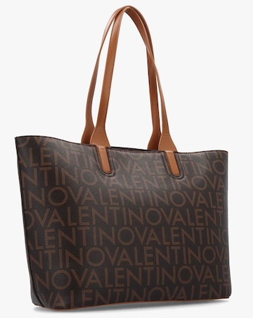 Valentino Bags Regina Brown Monogram Tote Bag