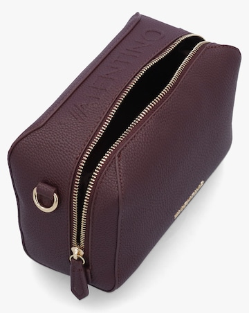 Valentino Bags Pattie Haversack Burgundy Pebbled Cross Body Bag