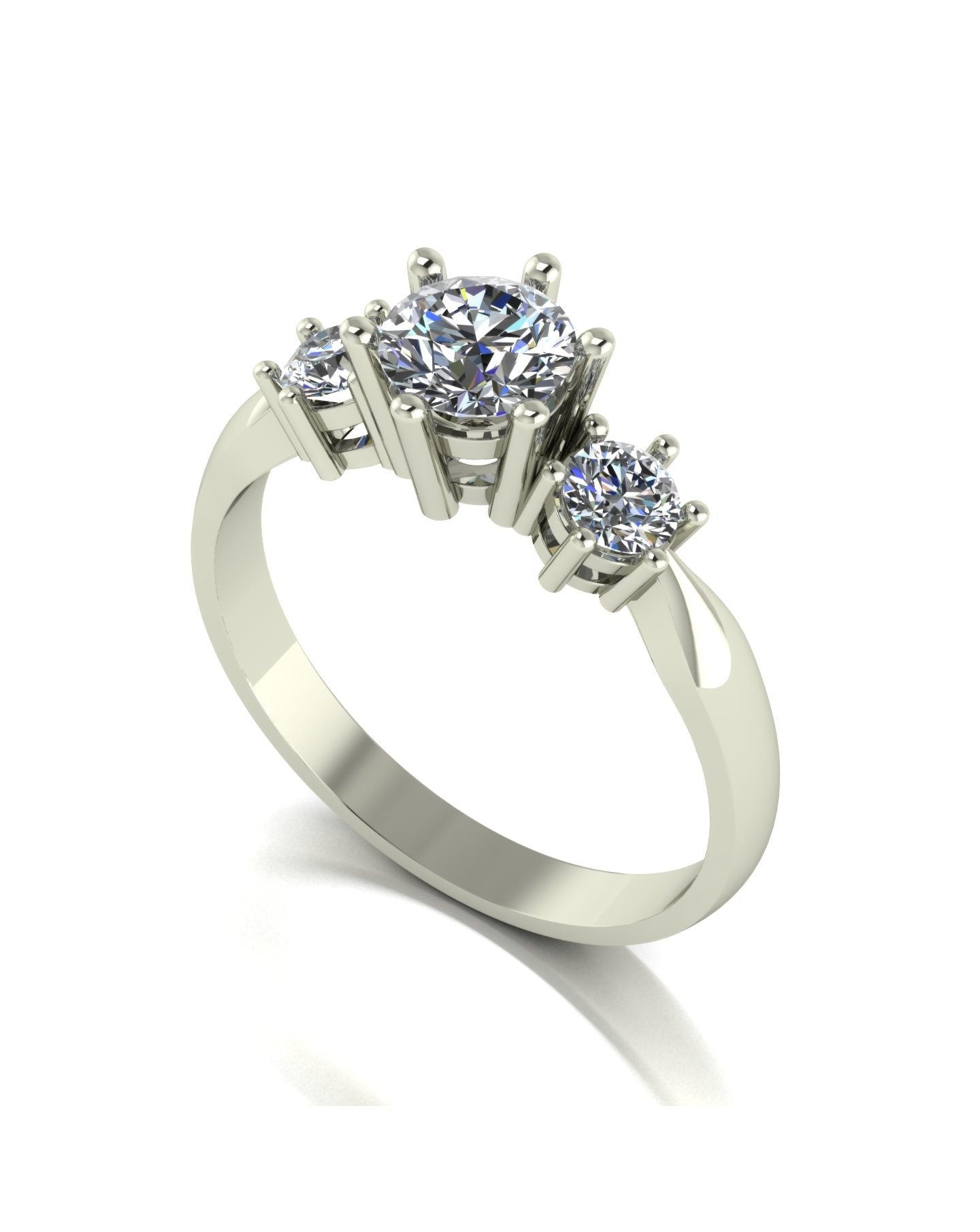 New In - 9ct White Gold 1ct Moissanite Ring