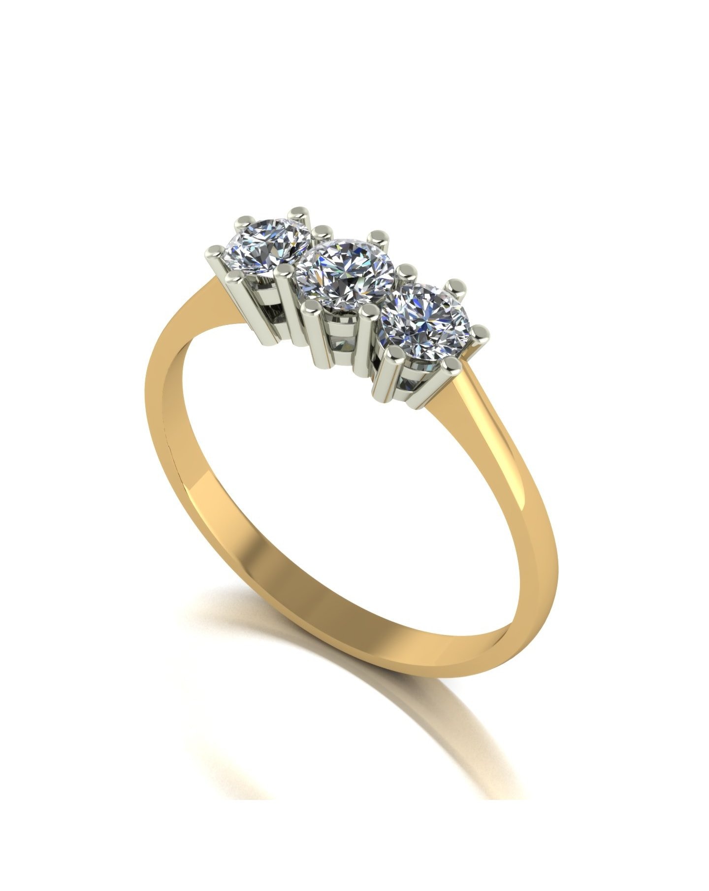 New In - 9ct Gold 0.50ct Moissanite Ring
