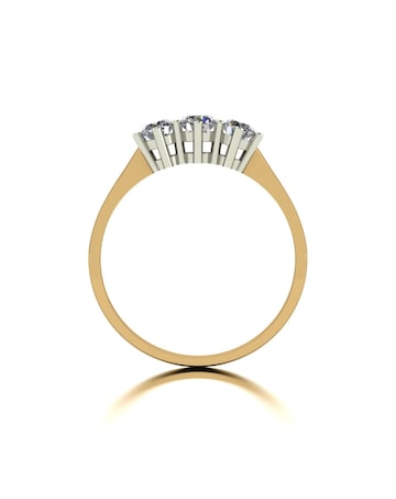 9ct Gold 0.50ct Moissanite Trilogy Ring