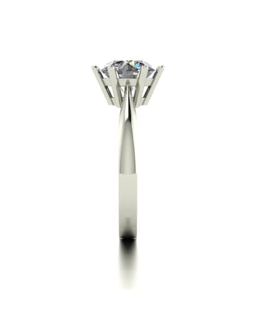 9ct White Gold 2ct eq Moissanite Solitaire Ring