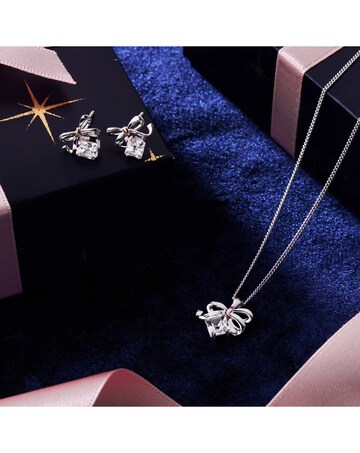 Clogau Christmas Bow Silver Pendant