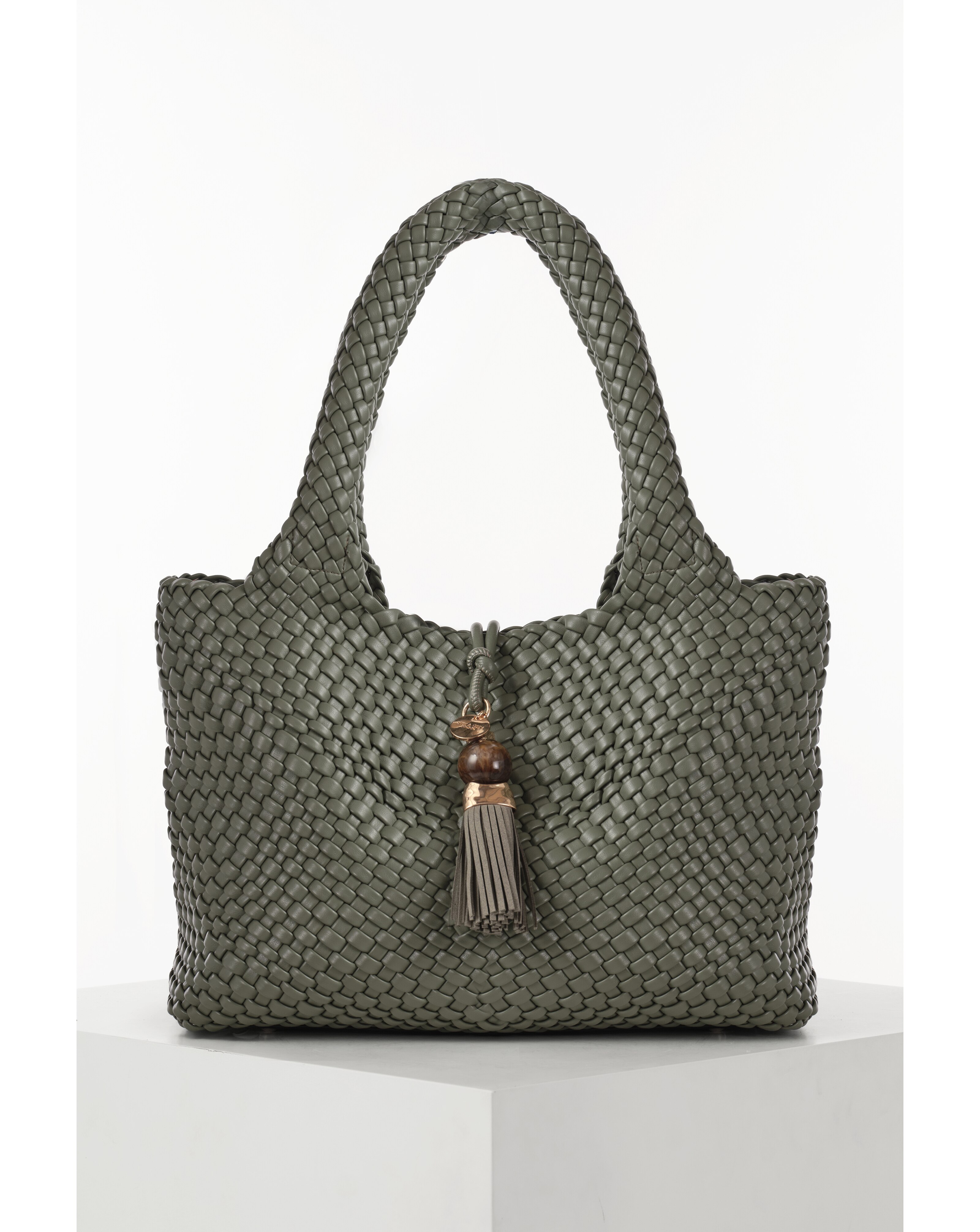 New In - Luella Grey Saskia Large Woven Tote
