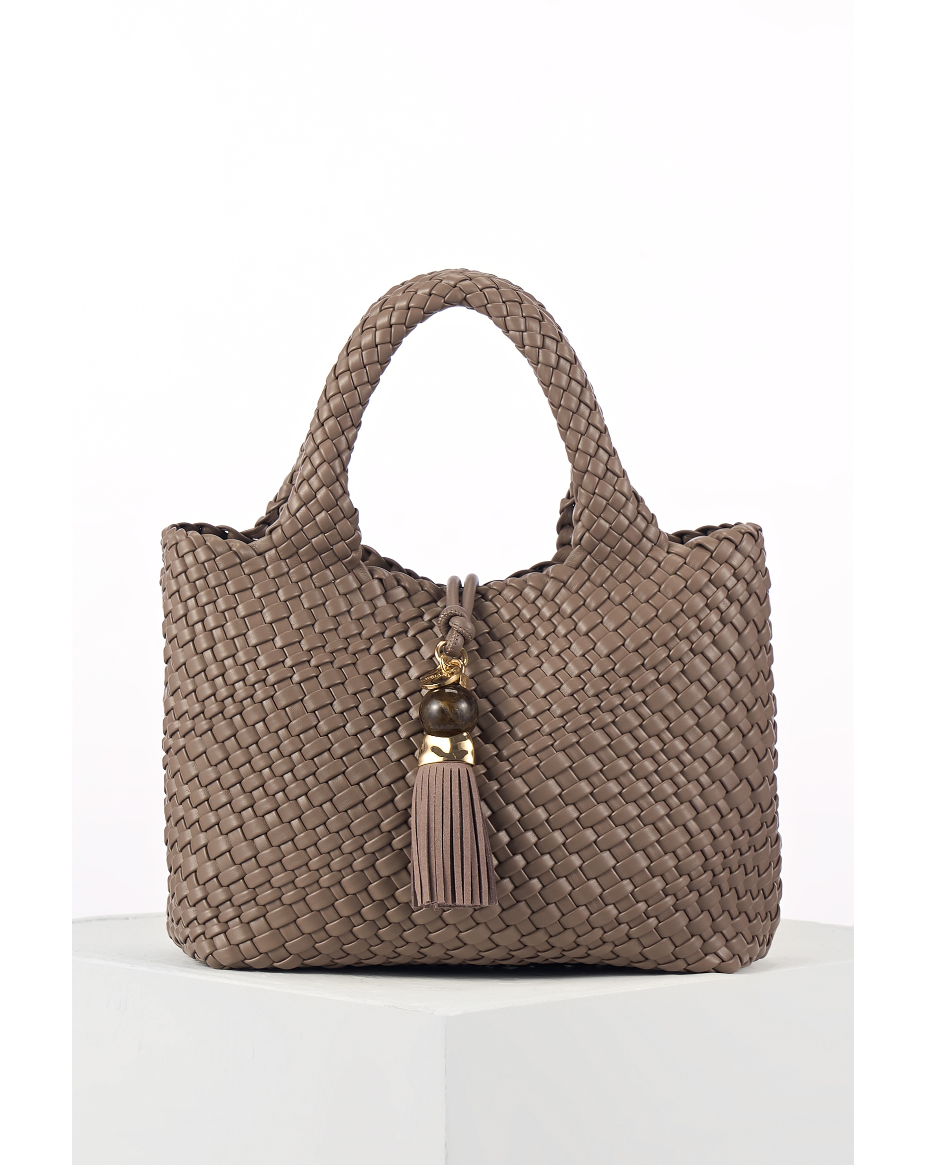 New In - Luella Grey Suky Medium Woven Crossbody