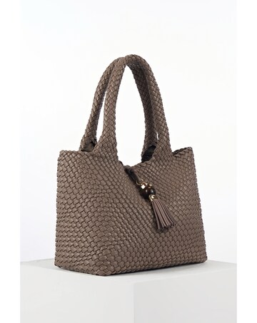 Luella Grey Saskia Peat Large Woven Tote