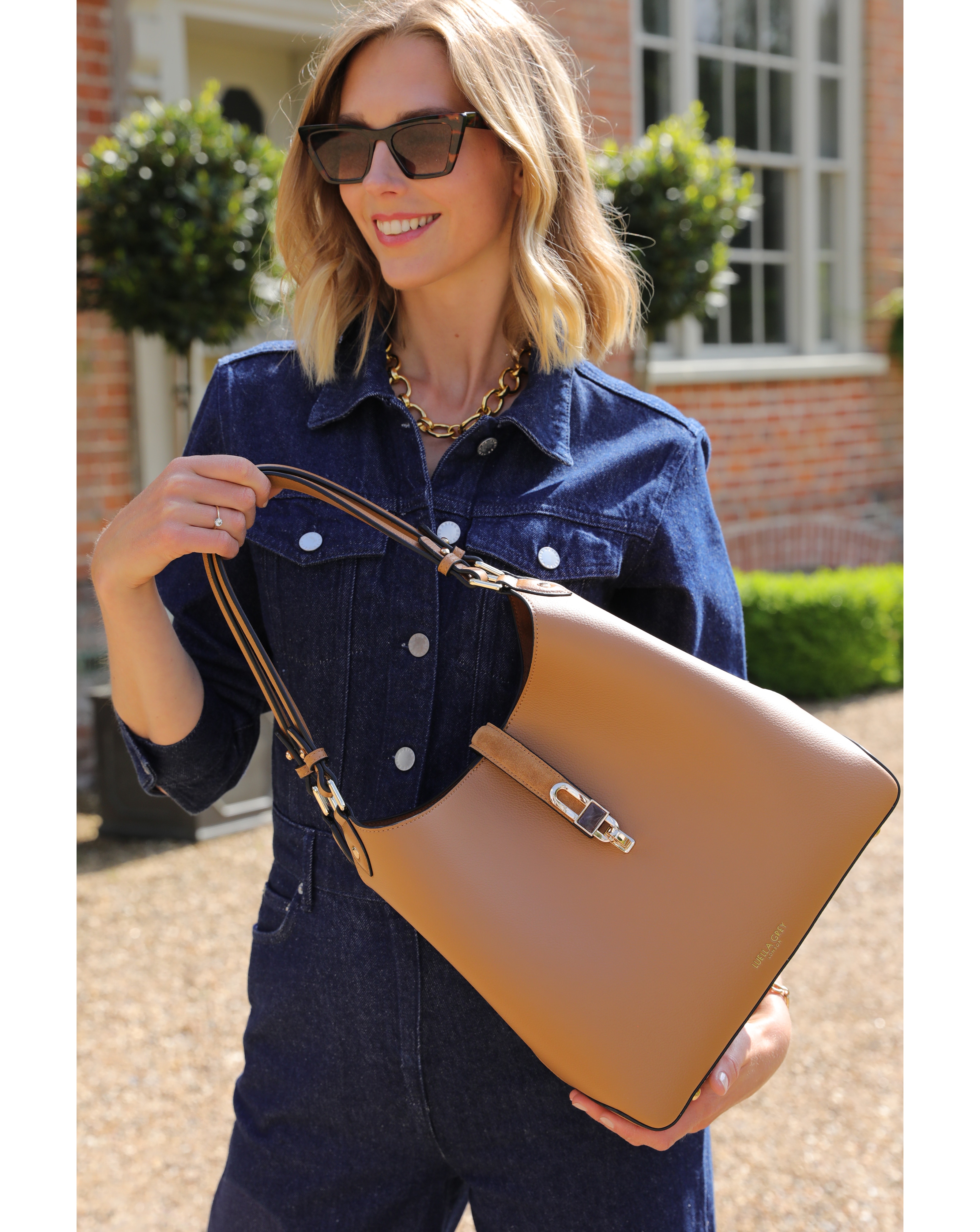 Luella Grey Romany Tan Hobo Tote