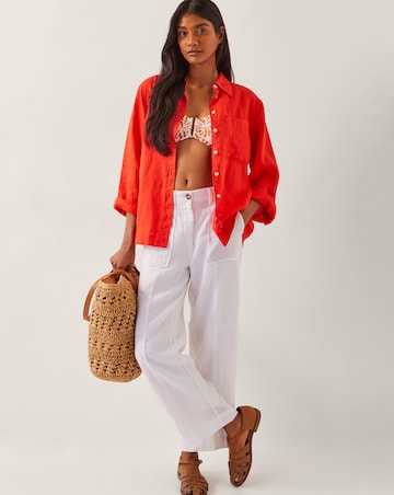 Monsoon Jolie Linen Wide Leg Trousers