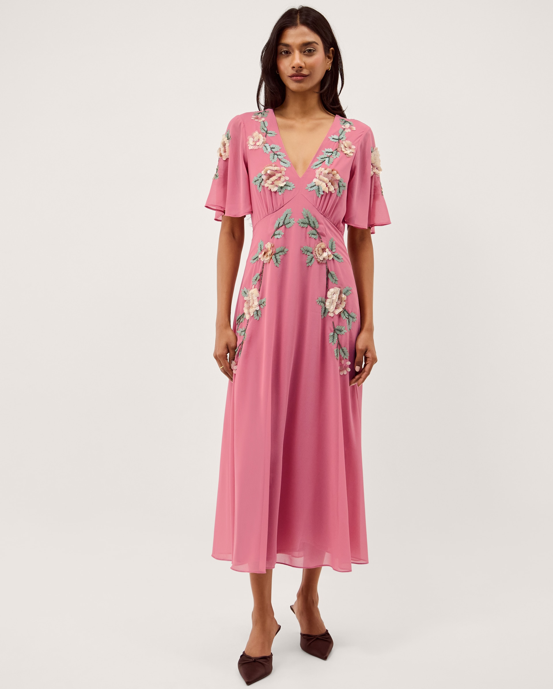 Monsoon Cora Floral Midi Dress