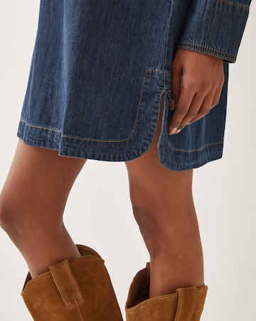 Monsoon Nara Denim Tunic Shirt Dress