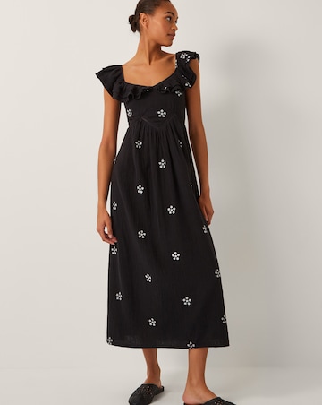 Monsoon Daisy Frill Midi Dress