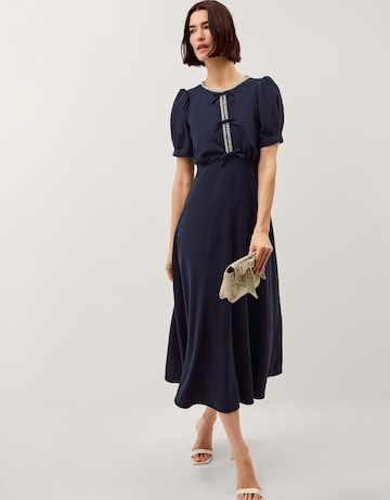 Monsoon Bonnie Puff Sleeve Midi Dress