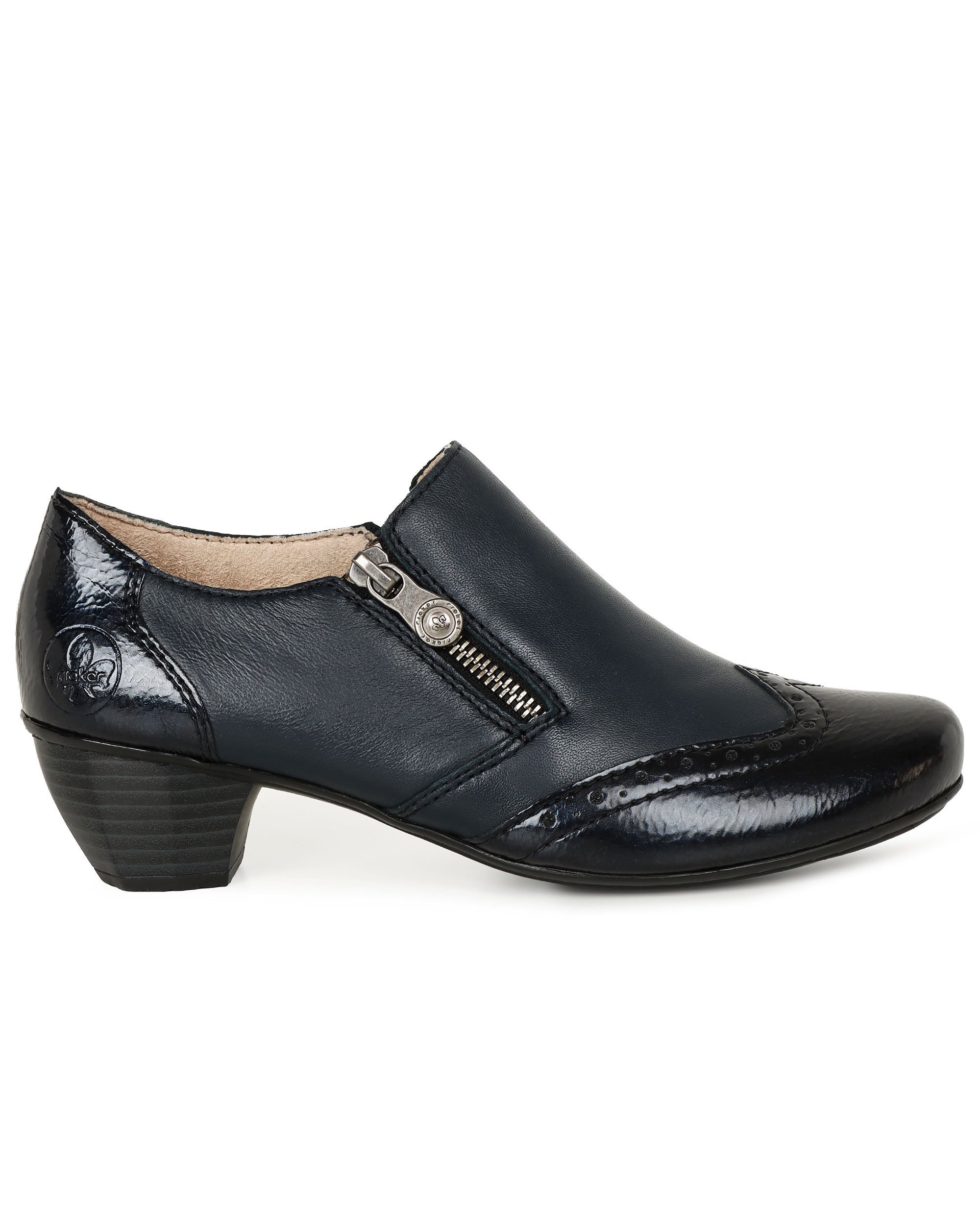 Rieker Treat Womens High Cut Court Shoes - Pacific/Patent