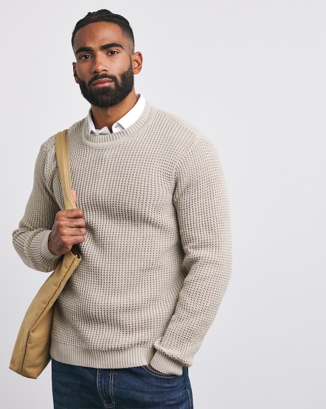 Waffle Crew Neck Jumper