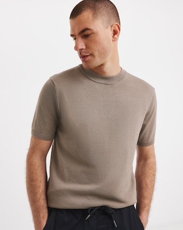 Knitted Crew Neck T-Shirt