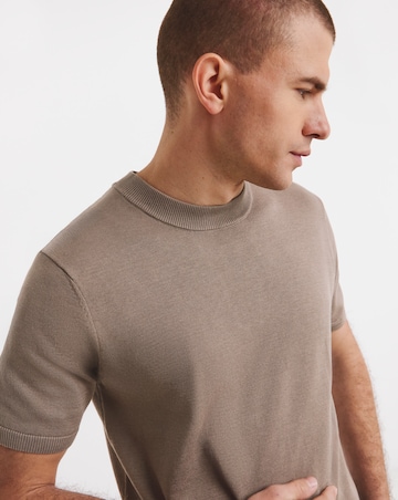 Knitted Crew Neck T-Shirt