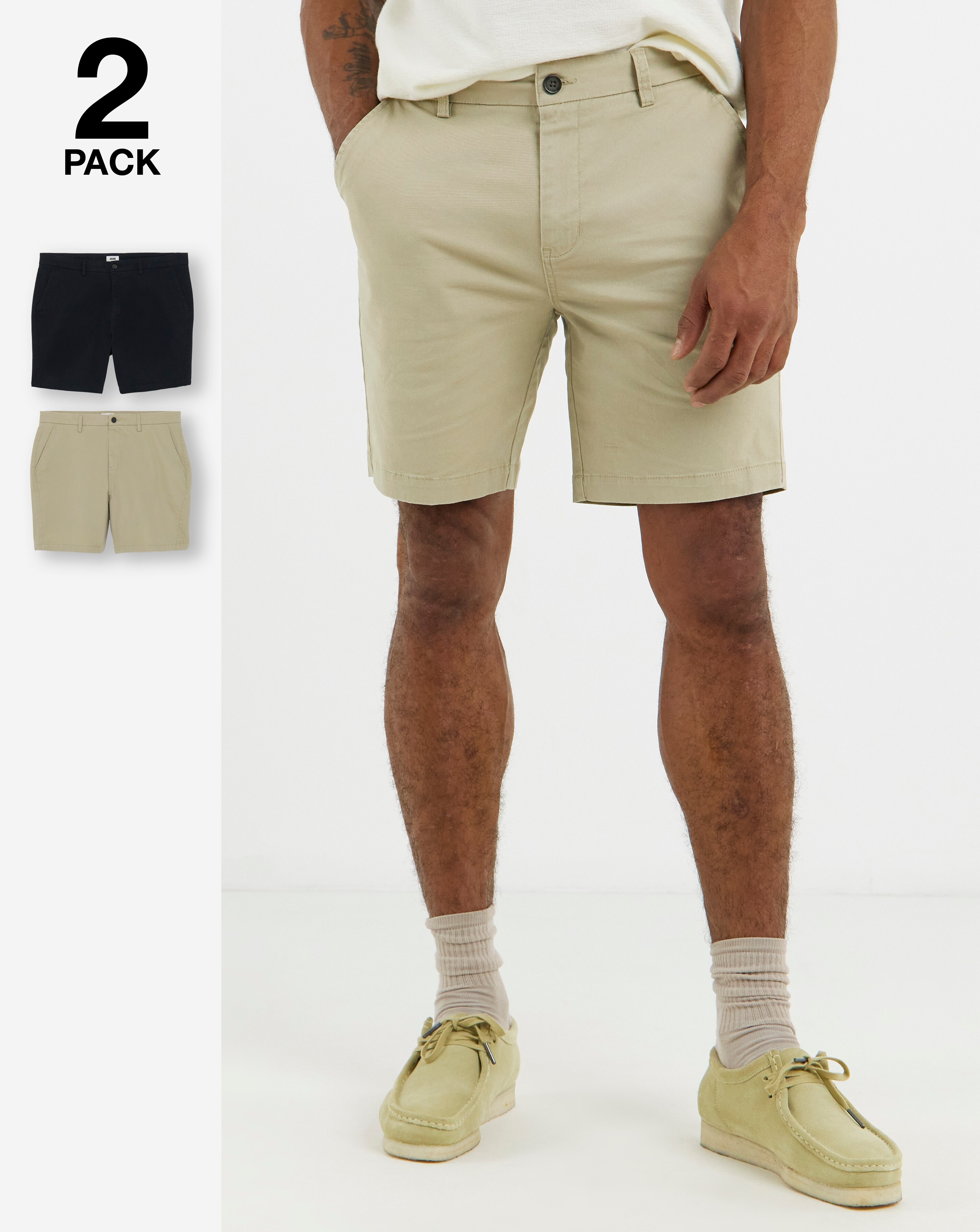 2 Pack Chino Shorts