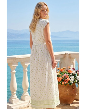 Roman Paisley Lace Trim Midi Dress
