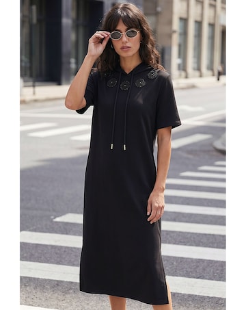 Roman Trim Detail Midi T-Shirt Dress