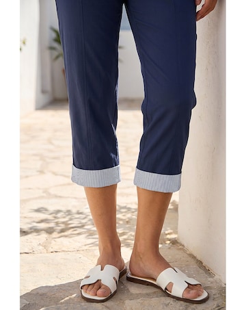Roman Petite Crop Turn Up Trouser