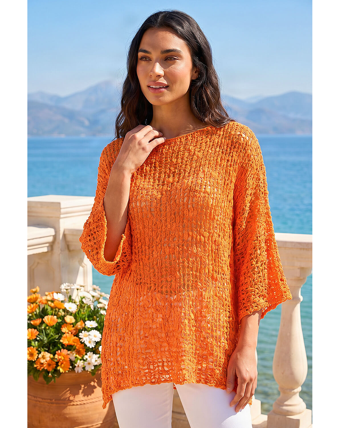 Roman Light Weight Open Knit Jumper