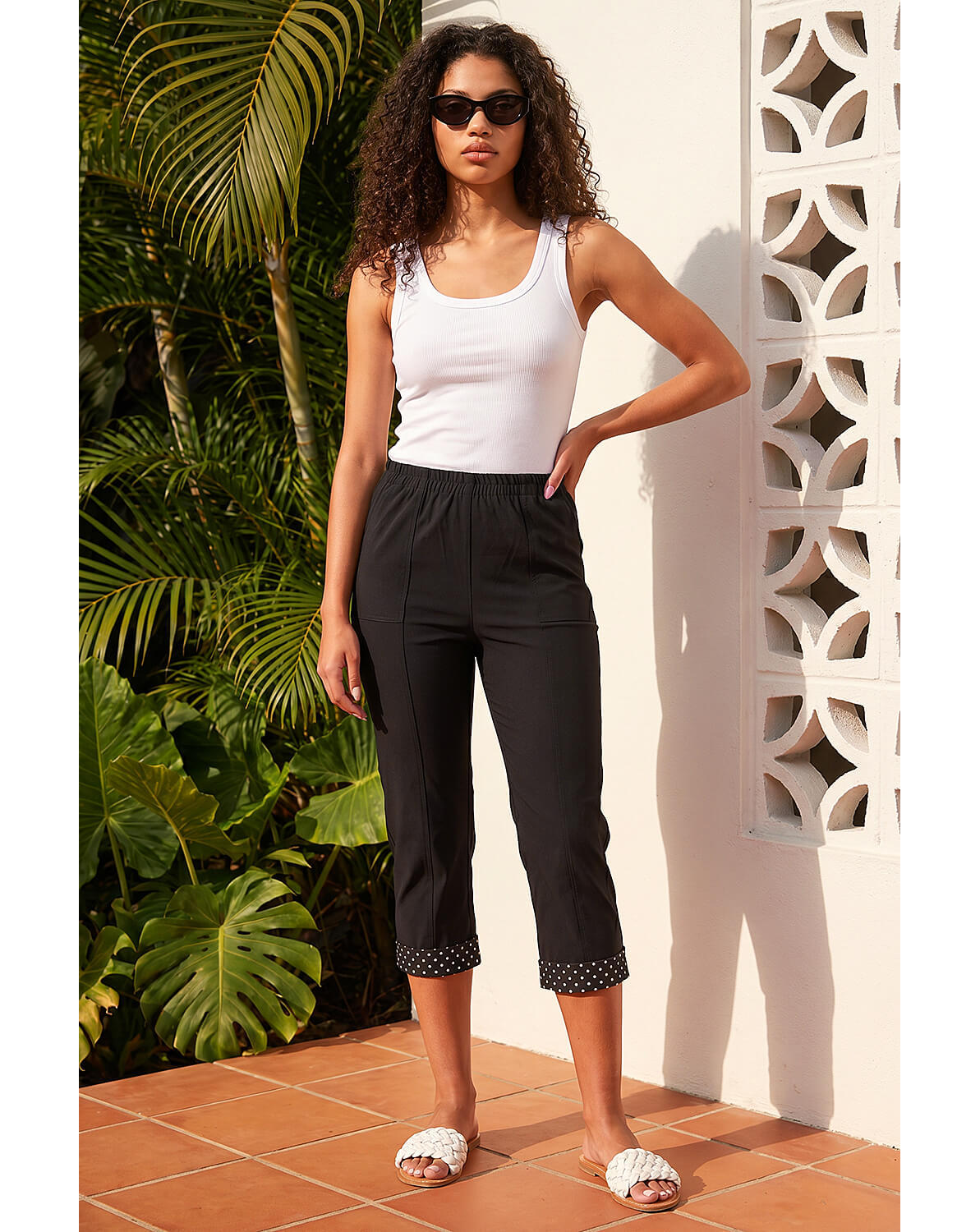 Roman Petite Crop Turn Up Trouser