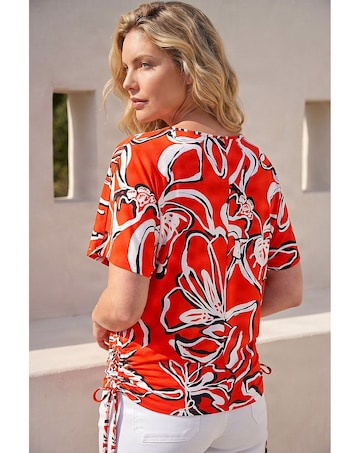 Roman Printed Ruched Top