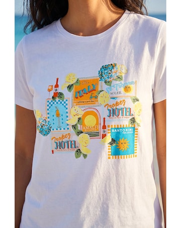 Roman Dusk Graphic Print Stretch T-Shirt