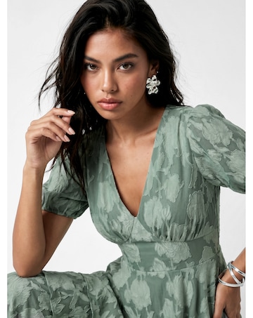Anaya Floral Burnout Tiered Maxi Dress