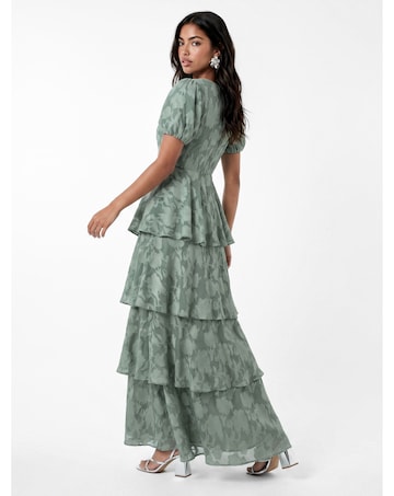 Anaya Floral Burnout Tiered Maxi Dress