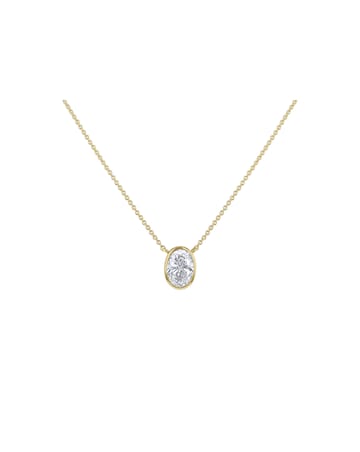 9ct Yellow Gold Lab Diamond 1Ct Necklace