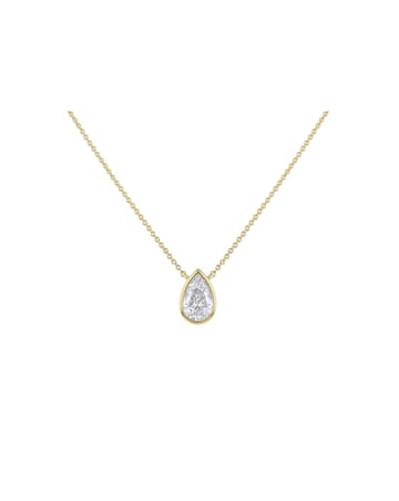 9ct Yellow Gold Lab Diamond 1Ct Necklace