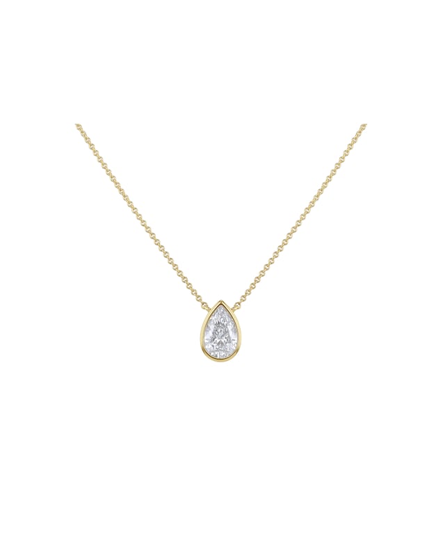 9ct Yellow Gold Lab Diamond 1Ct Necklace