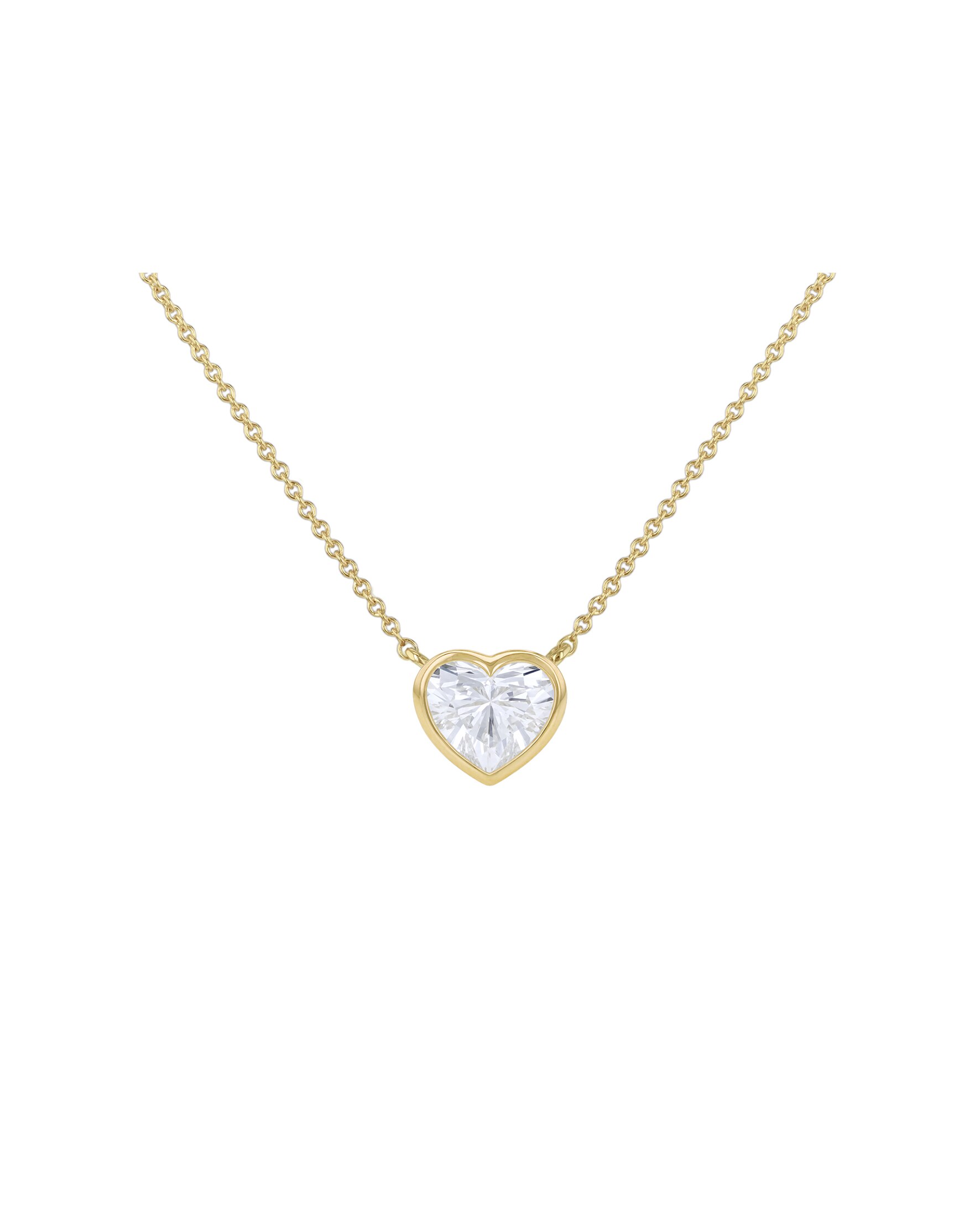 9ct Yellow Gold Lab Diamond 1Ct Necklace