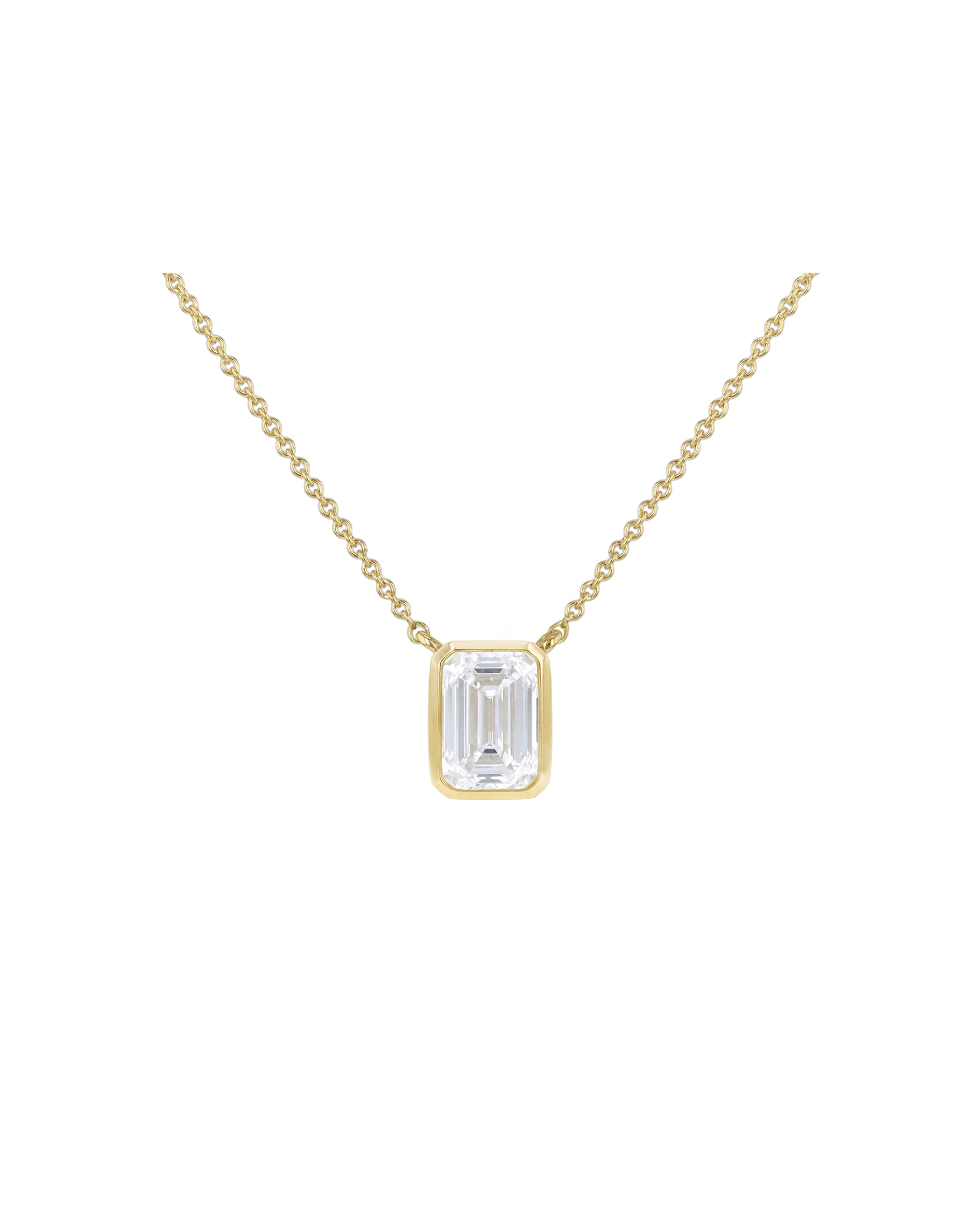 9ct Yellow Gold Lab Diamond 1Ct Necklace