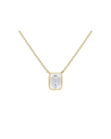 9ct Yellow Gold Lab Diamond 1Ct Necklace