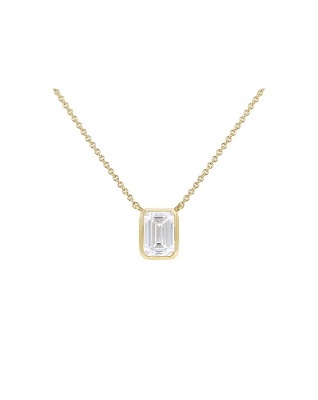 9ct Yellow Gold Lab Diamond 1Ct Necklace