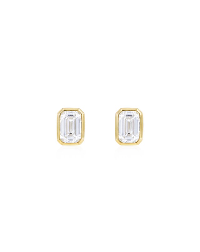 9ct Yellow Gold Lab Diamond 1Ct Earring